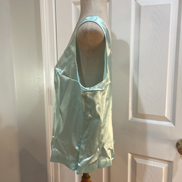 Adressing Woman scoop neck sleeveless top side zipper polyester mint green XL - Picture 4 of 8